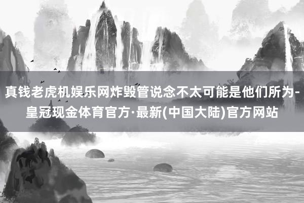 真钱老虎机娱乐网炸毁管说念不太可能是他们所为-皇冠现金体育官方·最新(中国大陆)官方网站