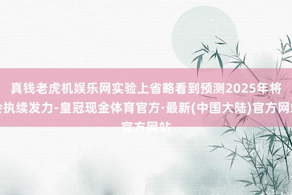 真钱老虎机娱乐网实验上省略看到预测2025年将会执续发力-皇冠现金体育官方·最新(中国大陆)官方网站