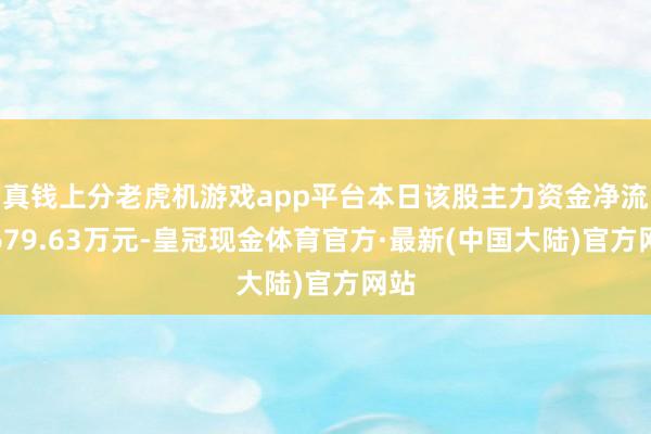 真钱上分老虎机游戏app平台本日该股主力资金净流出679.63万元-皇冠现金体育官方·最新(中国大陆)官方网站