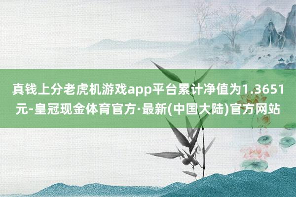 真钱上分老虎机游戏app平台累计净值为1.3651元-皇冠现金体育官方·最新(中国大陆)官方网站