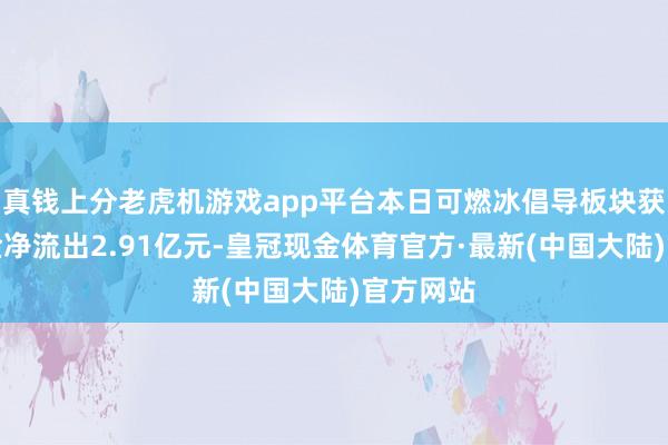 真钱上分老虎机游戏app平台本日可燃冰倡导板块获主力资金净流出2.91亿元-皇冠现金体育官方·最新(中国大陆)官方网站